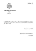Afkondigingsblad van Aruba 2010 no. 31, DWJZ - Directie Wetgeving en Juridische Zaken