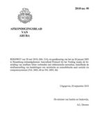 Afkondigingsblad van Aruba 2010 no. 46, DWJZ - Directie Wetgeving en Juridische Zaken