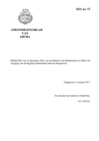 Afkondigingsblad van Aruba 2011 no. 12, DWJZ - Directie Wetgeving en Juridische Zaken