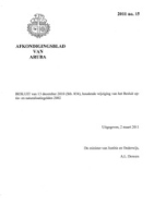 Afkondigingsblad van Aruba 2011 no. 15, DWJZ - Directie Wetgeving en Juridische Zaken