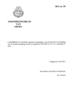 Afkondigingsblad van Aruba 2011 no. 26, DWJZ - Directie Wetgeving en Juridische Zaken