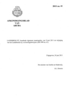 Afkondigingsblad van Aruba 2011 no. 41, DWJZ - Directie Wetgeving en Juridische Zaken