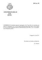 Afkondigingsblad van Aruba 2011 no. 46, DWJZ - Directie Wetgeving en Juridische Zaken