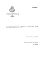 Afkondigingsblad van Aruba 2011 no. 57, DWJZ - Directie Wetgeving en Juridische Zaken