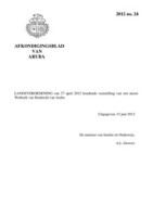 Afkondigingsblad van Aruba 2012 no. 24, DWJZ - Directie Wetgeving en Juridische Zaken