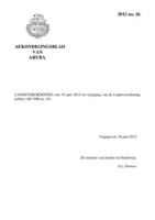 Afkondigingsblad van Aruba 2012 no. 26, DWJZ - Directie Wetgeving en Juridische Zaken