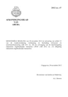 Afkondigingsblad van Aruba 2012 no. 47, DWJZ - Directie Wetgeving en Juridische Zaken