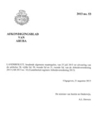 Afkondigingsblad van Aruba 2013 no. 53, DWJZ - Directie Wetgeving en Juridische Zaken
