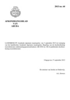 Afkondigingsblad van Aruba 2013 no. 64, DWJZ - Directie Wetgeving en Juridische Zaken
