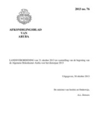Afkondigingsblad van Aruba 2013 no. 76, DWJZ - Directie Wetgeving en Juridische Zaken