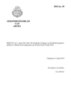 Afkondigingsblad van Aruba 2014 no. 18, DWJZ - Directie Wetgeving en Juridische Zaken