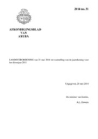 Afkondigingsblad van Aruba 2014 no. 31, DWJZ - Directie Wetgeving en Juridische Zaken