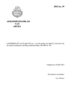 Afkondigingsblad van Aruba 2015 no. 19, DWJZ - Directie Wetgeving en Juridische Zaken