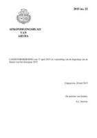 Afkondigingsblad van Aruba 2015 no. 22, DWJZ - Directie Wetgeving en Juridische Zaken