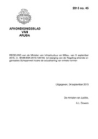 Afkondigingsblad van Aruba 2015 no. 45, DWJZ - Directie Wetgeving en Juridische Zaken