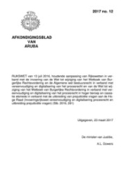 Afkondigingsblad van Aruba 2017 no. 12, DWJZ - Directie Wetgeving en Juridische Zaken