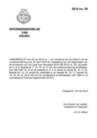 Afkondigingsblad van Aruba 2018 no. 29, DWJZ - Directie Wetgeving en Juridische Zaken