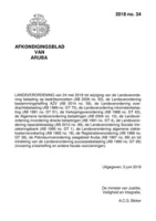Afkondigingsblad van Aruba 2018 no. 34, DWJZ - Directie Wetgeving en Juridische Zaken