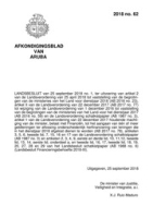 Afkondigingsblad van Aruba 2018 no. 62, DWJZ - Directie Wetgeving en Juridische Zaken