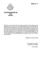 Afkondigingsblad van Aruba 2020 no. 11, DWJZ - Directie Wetgeving en Juridische Zaken