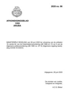 Afkondigingsblad van Aruba 2020 no. 96, DWJZ - Directie Wetgeving en Juridische Zaken