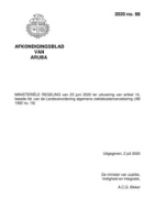Afkondigingsblad van Aruba 2020 no. 98, DWJZ - Directie Wetgeving en Juridische Zaken