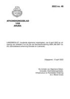 No. 48 LANDSBESLUIT, houdende algemene maatregelen, van 8 april 2022 ter uitvoering van artikelen 2 en 2a van de Sanctieverordening 2006 (AB 2007 no. 24) (Sanctiebesluit erkenning Donetsk en Loehansk), DWJZ - Directie Wetgeving en Juridische Zaken