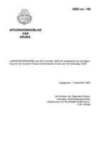 Afkondigingsblad van Aruba 2022, no. 148