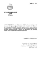 Afkondigingsblad van Aruba 2022, no. 161