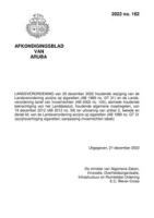 Afkondigingsblad van Aruba 2022, no. 162
