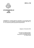 Afkondigingsblad van Aruba 2022, no. 168