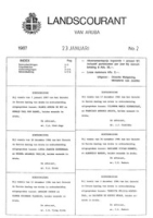Landscourant van Aruba 1987, no. 02, DWJZ - Directie Wetgeving en Juridische Zaken