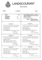 Landscourant van Aruba 1987, no. 07, DWJZ - Directie Wetgeving en Juridische Zaken