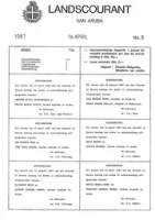 Landscourant van Aruba 1987, no. 08, DWJZ - Directie Wetgeving en Juridische Zaken