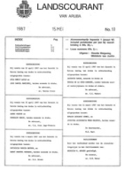 Landscourant van Aruba 1987, no. 10, DWJZ - Directie Wetgeving en Juridische Zaken
