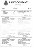 Landscourant van Aruba 1987, no. 12, DWJZ - Directie Wetgeving en Juridische Zaken