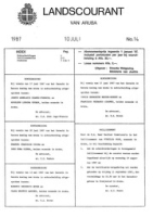 Landscourant van Aruba 1987, no. 14, DWJZ - Directie Wetgeving en Juridische Zaken