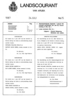 Landscourant van Aruba 1987, no. 15, DWJZ - Directie Wetgeving en Juridische Zaken