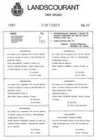Landscourant van Aruba 1987, no. 20, DWJZ - Directie Wetgeving en Juridische Zaken