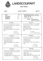 Landscourant van Aruba 1987, no. 22, DWJZ - Directie Wetgeving en Juridische Zaken