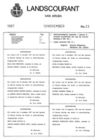 Landscourant van Aruba 1987, no. 23, DWJZ - Directie Wetgeving en Juridische Zaken