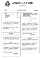 Landscourant van Aruba 1987, no. 24, DWJZ - Directie Wetgeving en Juridische Zaken