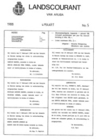 Landscourant van Aruba 1988, no. 05, DWJZ - Directie Wetgeving en Juridische Zaken