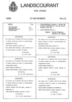 Landscourant van Aruba 1988, no. 23, DWJZ - Directie Wetgeving en Juridische Zaken