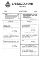 Landscourant van Aruba 1991, no. 20, DWJZ - Directie Wetgeving en Juridische Zaken