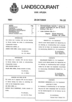 Landscourant van Aruba 1991, no. 22, DWJZ - Directie Wetgeving en Juridische Zaken
