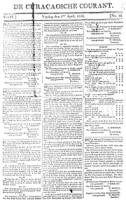 De Curacaosche Courant (5 April 1816)