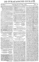 De Curacaosche Courant (11 Mei 1816)