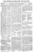 De Curacaosche Courant (10 Augustus 1816)