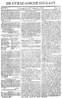 De Curacaosche Courant (24 Augustus 1816)